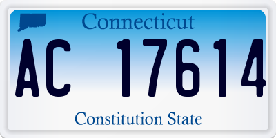 CT license plate AC17614