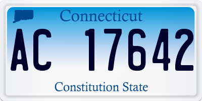 CT license plate AC17642