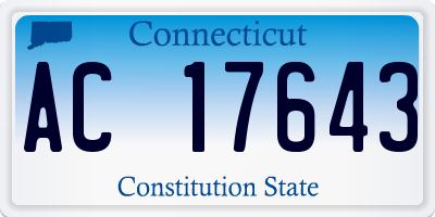 CT license plate AC17643