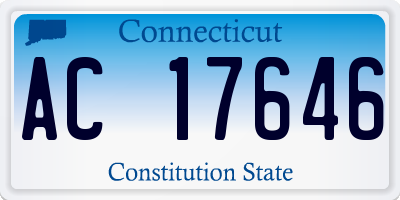 CT license plate AC17646