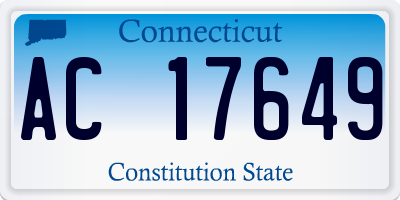 CT license plate AC17649