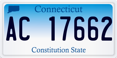 CT license plate AC17662