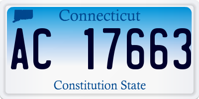 CT license plate AC17663