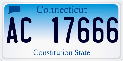 CT license plate AC17666