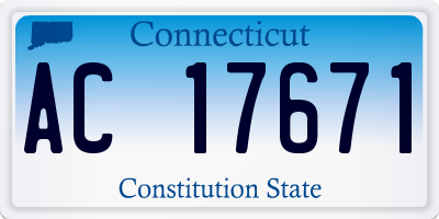 CT license plate AC17671