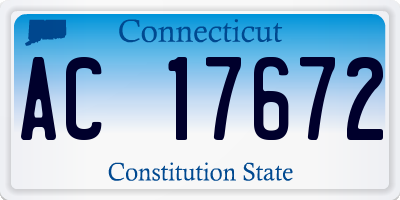 CT license plate AC17672