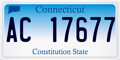CT license plate AC17677