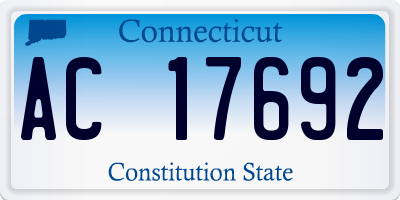 CT license plate AC17692