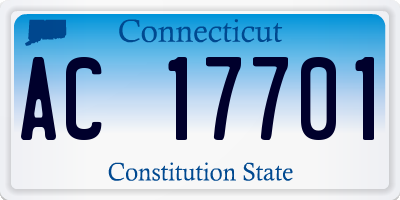 CT license plate AC17701
