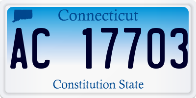 CT license plate AC17703