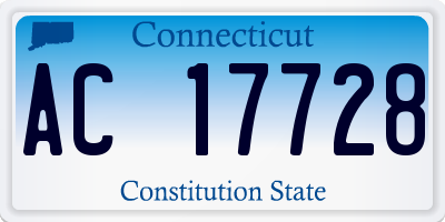 CT license plate AC17728