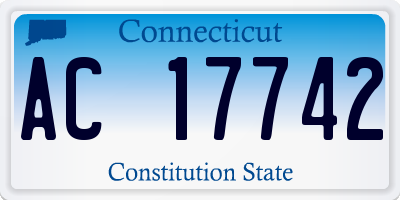 CT license plate AC17742