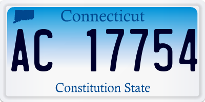 CT license plate AC17754