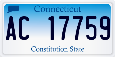 CT license plate AC17759