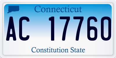 CT license plate AC17760