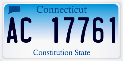 CT license plate AC17761