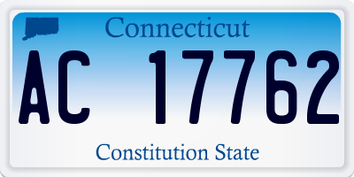 CT license plate AC17762