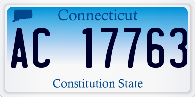 CT license plate AC17763