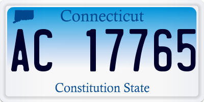 CT license plate AC17765