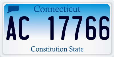 CT license plate AC17766