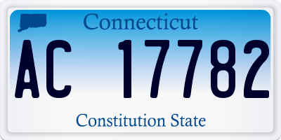 CT license plate AC17782