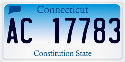 CT license plate AC17783