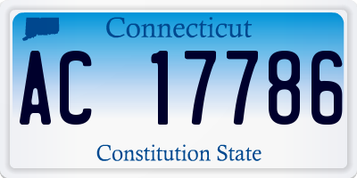 CT license plate AC17786