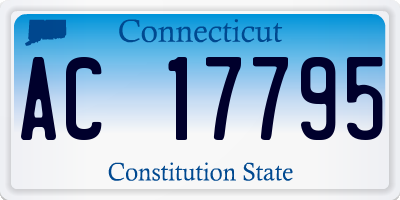 CT license plate AC17795
