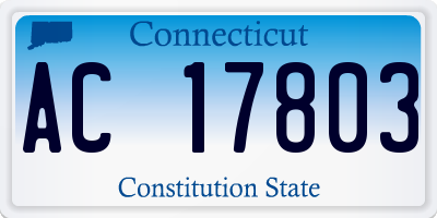 CT license plate AC17803