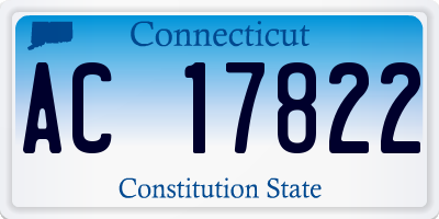 CT license plate AC17822