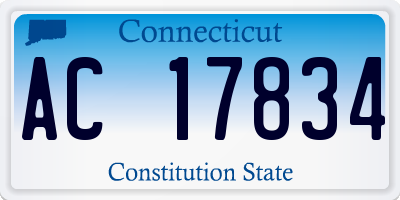 CT license plate AC17834