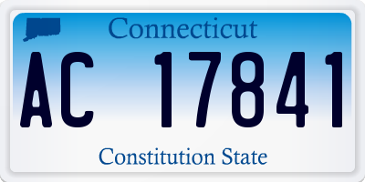 CT license plate AC17841