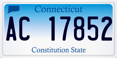 CT license plate AC17852