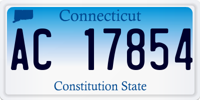 CT license plate AC17854