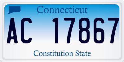 CT license plate AC17867
