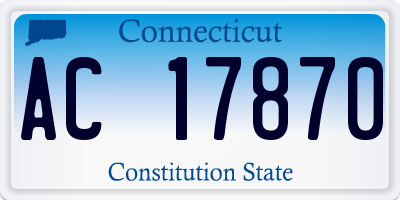 CT license plate AC17870