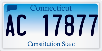 CT license plate AC17877