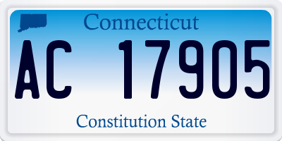 CT license plate AC17905