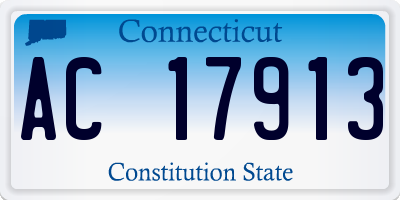 CT license plate AC17913