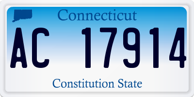 CT license plate AC17914