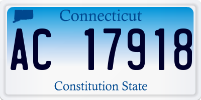 CT license plate AC17918