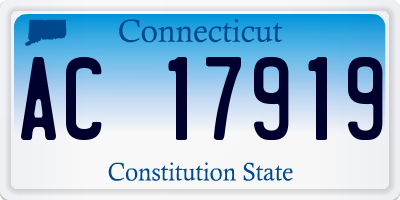 CT license plate AC17919