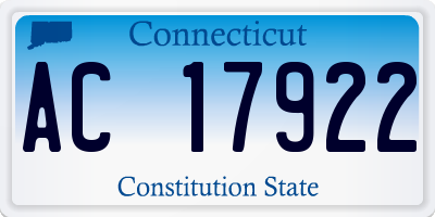 CT license plate AC17922