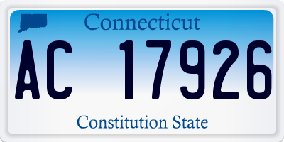 CT license plate AC17926