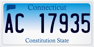 CT license plate AC17935