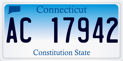 CT license plate AC17942