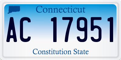 CT license plate AC17951