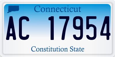 CT license plate AC17954