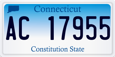 CT license plate AC17955
