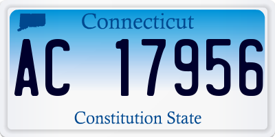 CT license plate AC17956